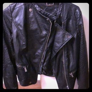 Black leather jacket